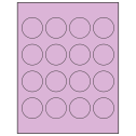 1.75" Pastel Purple Circular Sheet Labels
