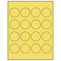 1.75" Pastel Yellow Circular Sheet Labels