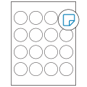 1.75" White Circular Sheet Labels - Removable Adhesive