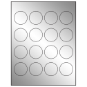 1.75" Silver Foil Circular Sheet Labels