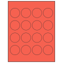 1.75" Red Circular Sheet Labels