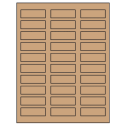 2.25" x 0.75" Brown Kraft Rectangular Sheet Labels