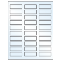 2.25" x 0.75" Crystal Clear Rectangular Sheet Labels