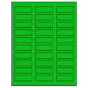 2.25" x 0.75" Fluorescent Green Rectangular Sheet Labels