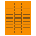 2.25" x 0.75" Fluorescent Orange Rectangular Sheet Labels
