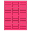 2.25" x 0.75" Fluorescent Pink Rectangular Sheet Labels