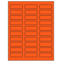 2.25" x 0.75" Fluorescent Red Rectangular Sheet Labels