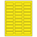 2.25" x 0.75" Fluorescent Yellow Rectangular Sheet Labels