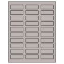 2.25" x 0.75" Gray Rectangular Sheet Labels