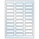 2.25" x 0.75" White Mid Gloss Rectangular Sheet Labels