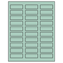2.25" x 0.75" Pastel Green Rectangular Sheet Labels