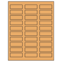 2.25" x 0.75" Pastel Orange Rectangular Sheet Labels