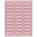 2.25" x 0.75" Pastel Pink Rectangular Sheet Labels