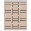 2.25" x 0.75" Pastel Tan Rectangular Sheet Labels