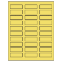 2.25" x 0.75" Pastel Yellow Rectangular Sheet Labels