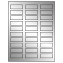 2.25" x 0.75" Silver Foil Rectangular Sheet Labels