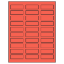 2.25" x 0.75" Red Rectangular Sheet Labels