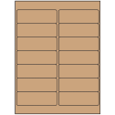 4" x 1.33" Brown Kraft Rectangular Sheet Labels