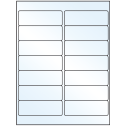 4" x 1.33" Crystal Clear Rectangular Sheet Labels