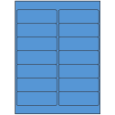 4" x 1.33" Fluorescent Blue Rectangular Sheet Labels