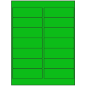 4" x 1.33" Fluorescent Green Rectangular Sheet Labels
