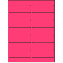 4" x 1.33" Fluorescent Pink Rectangular Sheet Labels