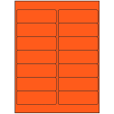4" x 1.33" Fluorescent Red Rectangular Sheet Labels