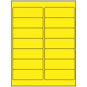 4" x 1.33" Fluorescent Yellow Rectangular Sheet Labels