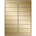 4" x 1.33" Gold Foil Rectangular Sheet Labels