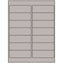 4" x 1.33" Gray Rectangular Sheet Labels