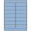 4" x 1.33" Pastel Blue Rectangular Sheet Labels