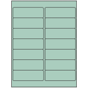 4" x 1.33" Pastel Green Rectangular Sheet Labels