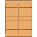 4" x 1.33" Pastel Orange Rectangular Sheet Labels