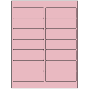 4" x 1.33" Pastel Pink Rectangular Sheet Labels