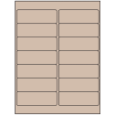 4" x 1.33" Pastel Tan Rectangular Sheet Labels
