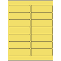 4" x 1.33" Pastel Yellow Rectangular Sheet Labels