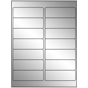 4" x 1.33" Silver Foil Rectangular Sheet Labels