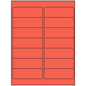 4" x 1.33" Red Rectangular Sheet Labels