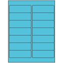 4" x 1.33" Turquoise Rectangular Sheet Labels