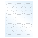 2.375" x 1.4375" Crystal Clear Oval Sheet Labels