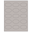 2.375" x 1.4375" Gray Oval Sheet Labels