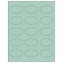 2.375" x 1.4375" Pastel Green Oval Sheet Labels