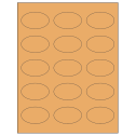 2.375" x 1.4375" Pastel Orange Oval Sheet Labels