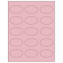 2.375" x 1.4375" Pastel Pink Oval Sheet Labels