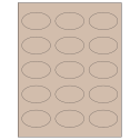 2.375" x 1.4375" Pastel Tan Oval Sheet Labels