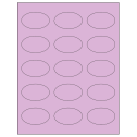 2.375" x 1.4375" Pastel Purple Oval Sheet Labels