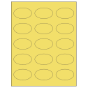 2.375" x 1.4375" Pastel Yellow Oval Sheet Labels