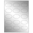 2.375" x 1.4375" Silver Foil Oval Sheet Labels