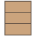 8" x 3.5" Brown Kraft Rectangular Sheet Labels (3-UP)