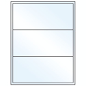 8" x 3.5" Crystal Clear Rectangular Sheet Labels (3-UP)